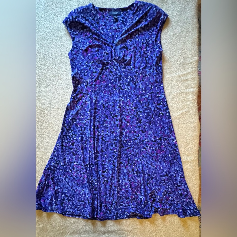 Chaps Vibrant Purple Midi Dress